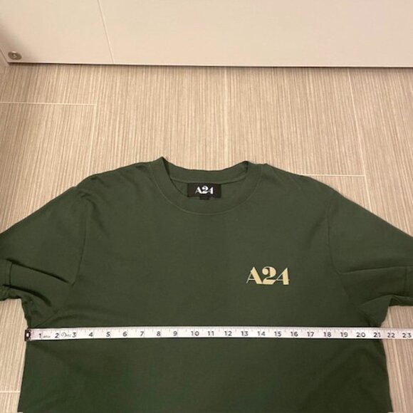 A24 Film Studio Hunter Green Logo Graphic Tee Short Sleeve Shirt Large Cotton - Picture 15 of 16